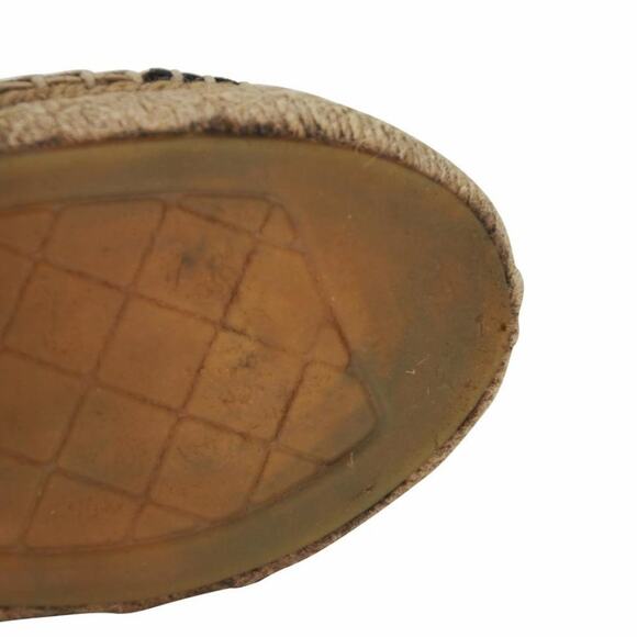 Chanel Embroidered Espadrille 37 Leather Large CC Flats CC-0803N-0005 - Picture 10 of 10